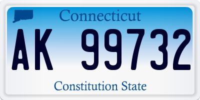 CT license plate AK99732
