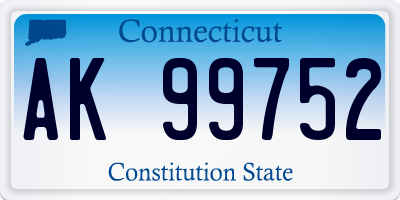 CT license plate AK99752