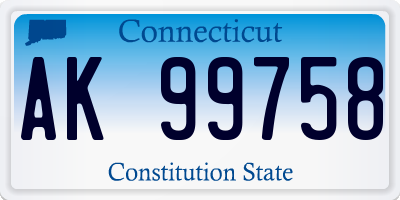 CT license plate AK99758