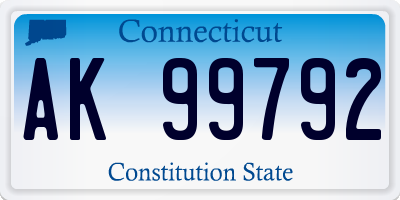 CT license plate AK99792