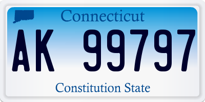 CT license plate AK99797