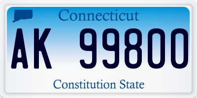 CT license plate AK99800