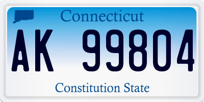 CT license plate AK99804