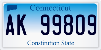 CT license plate AK99809
