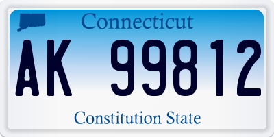 CT license plate AK99812