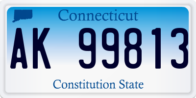 CT license plate AK99813