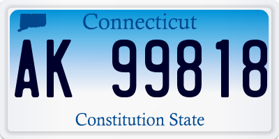 CT license plate AK99818