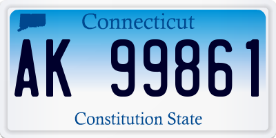 CT license plate AK99861