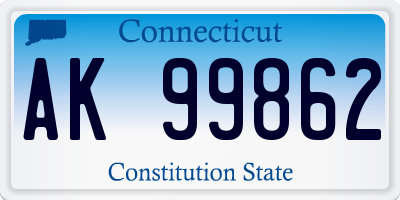 CT license plate AK99862
