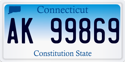 CT license plate AK99869