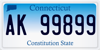 CT license plate AK99899
