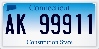 CT license plate AK99911