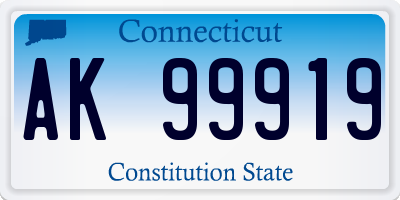 CT license plate AK99919