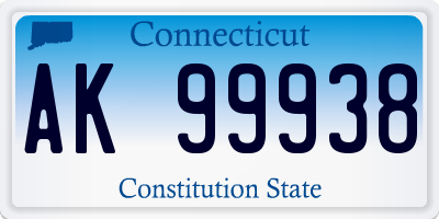 CT license plate AK99938