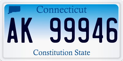 CT license plate AK99946