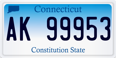 CT license plate AK99953