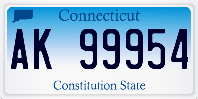 CT license plate AK99954