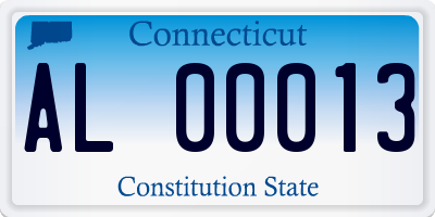 CT license plate AL00013
