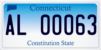 CT license plate AL00063