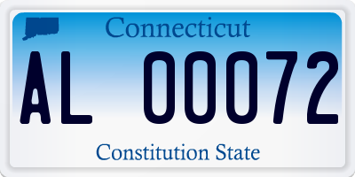 CT license plate AL00072