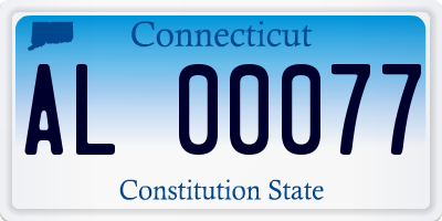 CT license plate AL00077