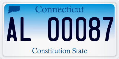 CT license plate AL00087