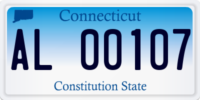 CT license plate AL00107