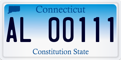 CT license plate AL00111