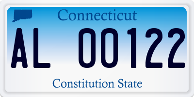 CT license plate AL00122