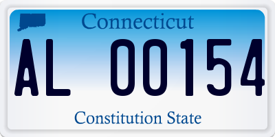 CT license plate AL00154