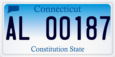 CT license plate AL00187