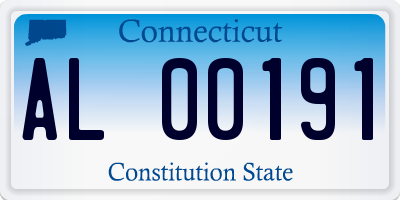 CT license plate AL00191