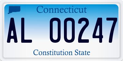 CT license plate AL00247