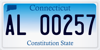 CT license plate AL00257