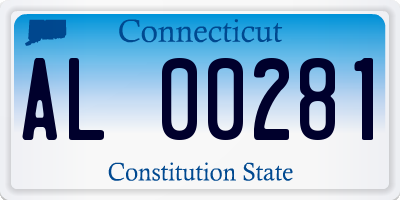 CT license plate AL00281