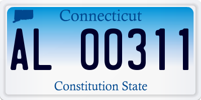 CT license plate AL00311