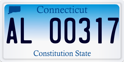 CT license plate AL00317