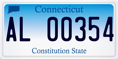 CT license plate AL00354