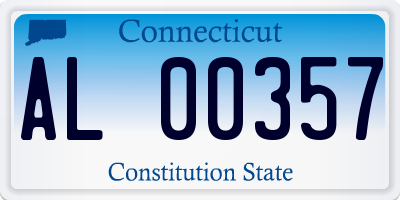 CT license plate AL00357
