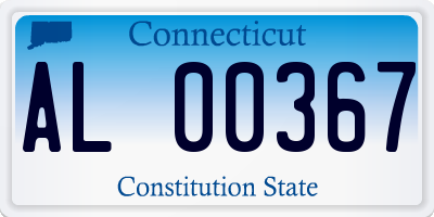 CT license plate AL00367