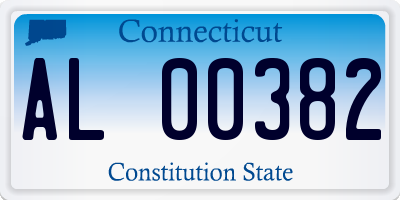 CT license plate AL00382