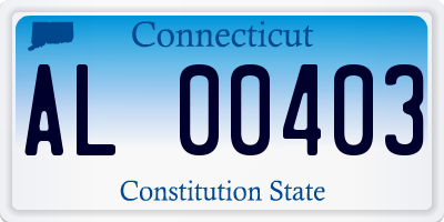 CT license plate AL00403