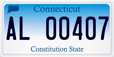 CT license plate AL00407