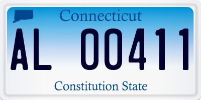 CT license plate AL00411