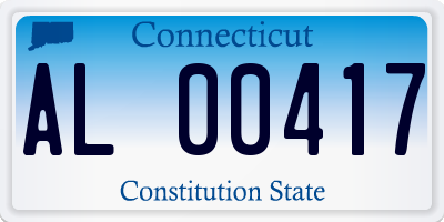 CT license plate AL00417