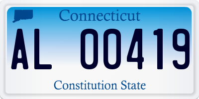 CT license plate AL00419