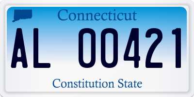 CT license plate AL00421