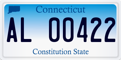 CT license plate AL00422