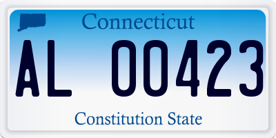 CT license plate AL00423