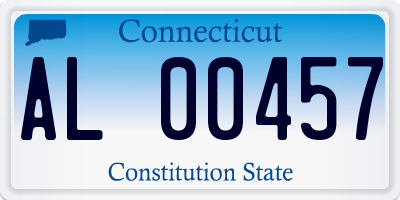 CT license plate AL00457